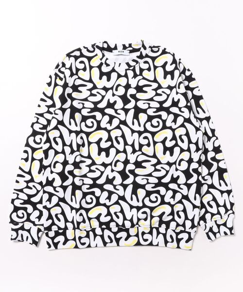 MSGM KIDS グラフィティウェーブ ロゴスウェットシャツ