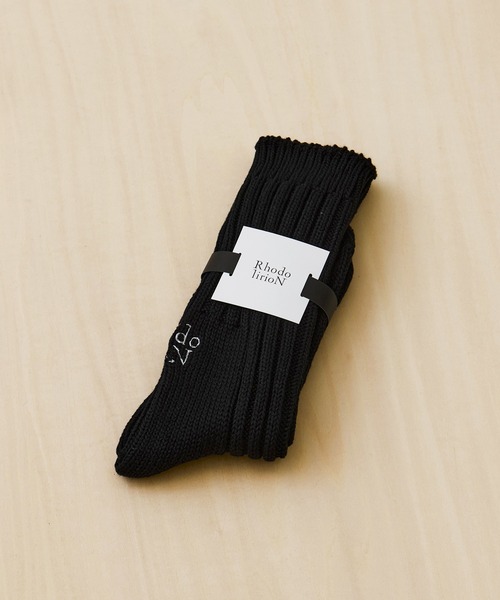 RhodolirioN（ロドリリオン）の「[RhodolirioN/ロドリリオン]Work Socks（ソックス/靴下・レディース・ブラック/ホワイト・FREE）」の2枚目の写真