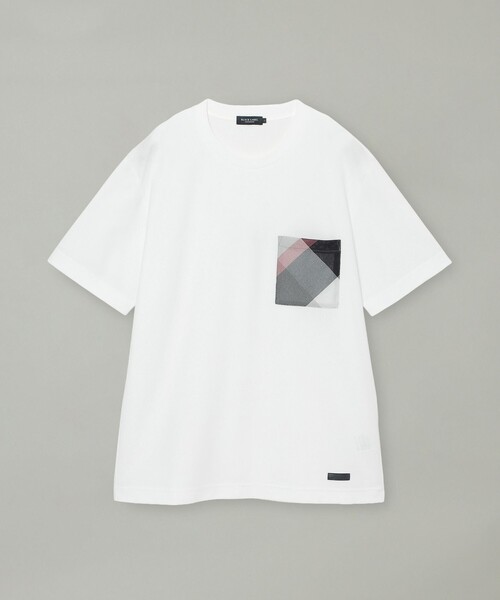 BLACK LABEL CRESTBRIDGE(ブラックレーベル・クレストブリッジ)の「カラミチェックポケットTシャツ(Tシャツ/カットソー・メンズ・ブラック/オフホワイト・L/M/S/LL)」の7枚目の写真
