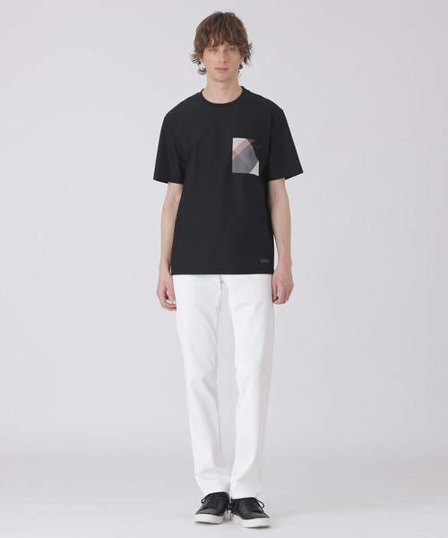 BLACK LABEL CRESTBRIDGE(ブラックレーベル・クレストブリッジ)の「カラミチェックポケットTシャツ(Tシャツ/カットソー・メンズ・ブラック/オフホワイト・L/M/S/LL)」の8枚目の写真