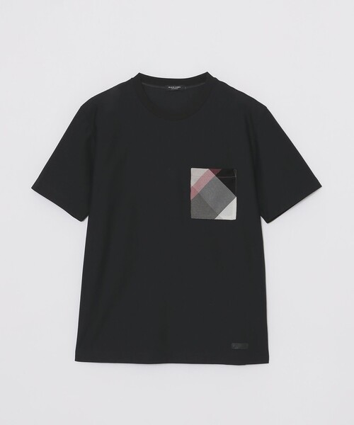 BLACK LABEL CRESTBRIDGE(ブラックレーベル・クレストブリッジ)の「カラミチェックポケットTシャツ(Tシャツ/カットソー・メンズ・ブラック/オフホワイト・L/M/S/LL)」の12枚目の写真