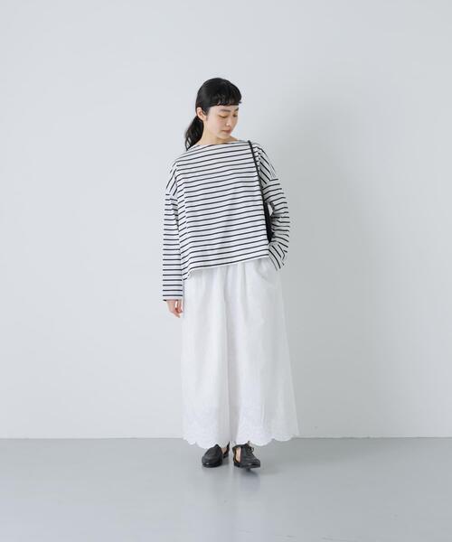 かぐれ（カグレ）の「エンブロイダリーギャザーパンツ（その他パンツ・レディース・オフホワイト/ブラック・FREE）」の3枚目の写真