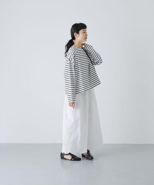 かぐれ（カグレ）の「エンブロイダリーギャザーパンツ（その他パンツ・レディース・オフホワイト/ブラック・FREE）」の4枚目の写真