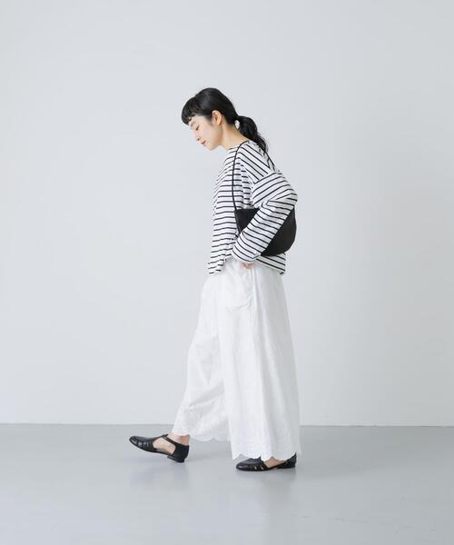 かぐれ（カグレ）の「エンブロイダリーギャザーパンツ（その他パンツ・レディース・オフホワイト/ブラック・FREE）」の6枚目の写真