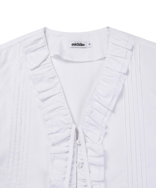 MICHIKO LONDON(ミチコ ロンドン)の「ピンタックフリルブラウスホワイト(シャツ/ブラウス・レディース・その他・SMALL/MEDIUM)」の5枚目の写真