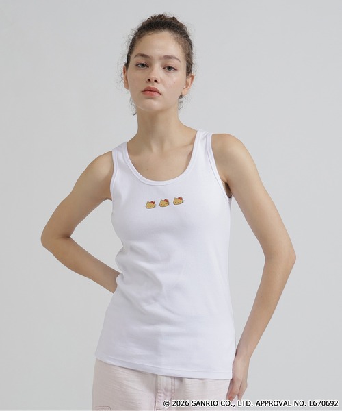 AVIREX(アヴィレックス)の「《AVIREX×HELLO KITTY》TANK TOP(タンクトップ・レディース・ブラック/オフホワイト・S/M)」の1枚目の写真