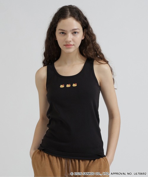 AVIREX(アヴィレックス)の「《AVIREX×HELLO KITTY》TANK TOP(タンクトップ・レディース・ブラック/オフホワイト・S/M)」の2枚目の写真