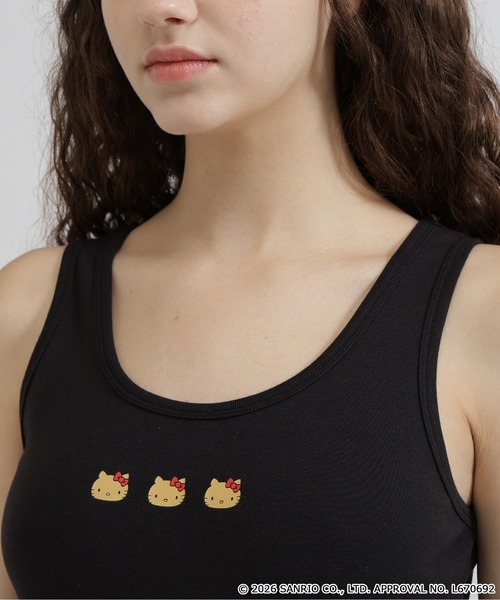 AVIREX(アヴィレックス)の「《AVIREX×HELLO KITTY》TANK TOP(タンクトップ・レディース・ブラック/オフホワイト・S/M)」の3枚目の写真