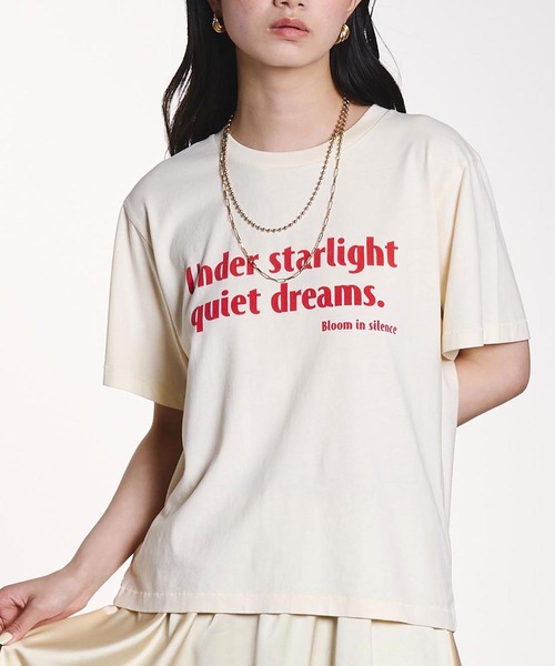 ROSE BUD(ローズバッド)の「ASSORTED LOGO TEE(Tシャツ/カットソー・レディース・ブラウン/ライトブルー/オフホワイト/イエロー・ONE SIZE)」の1枚目の写真