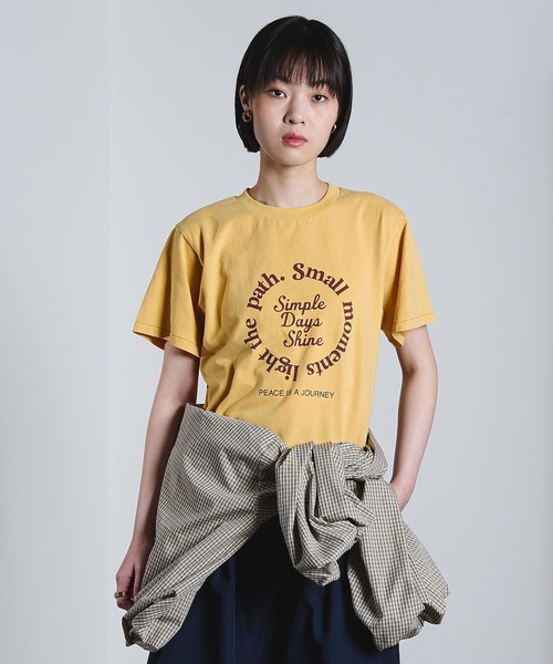 ROSE BUD(ローズバッド)の「ASSORTED LOGO TEE(Tシャツ/カットソー・レディース・ブラウン/ライトブルー/オフホワイト/イエロー・ONE SIZE)」の13枚目の写真