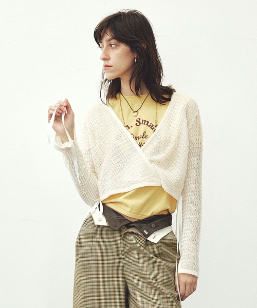 ROSE BUD(ローズバッド)の「ASSORTED LOGO TEE(Tシャツ/カットソー・レディース・ブラウン/ライトブルー/オフホワイト/イエロー・ONE SIZE)」の6枚目の写真