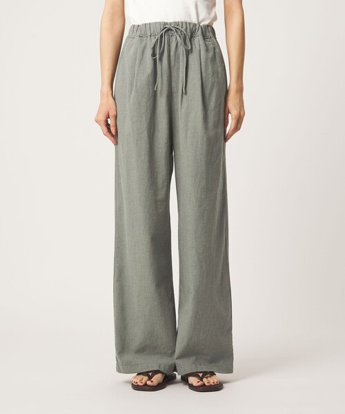 green label relaxing（グリーンレーベルリラクシング）の「［size SHORT/TALLあり］BREEZE LINEN ブリーズリネン ワイド パンツ（その他パンツ・レディース・ダークブラウン/ブラック/オリーブ・38/36/TALL/34/40/SHORT/42/44）」の16枚目の写真