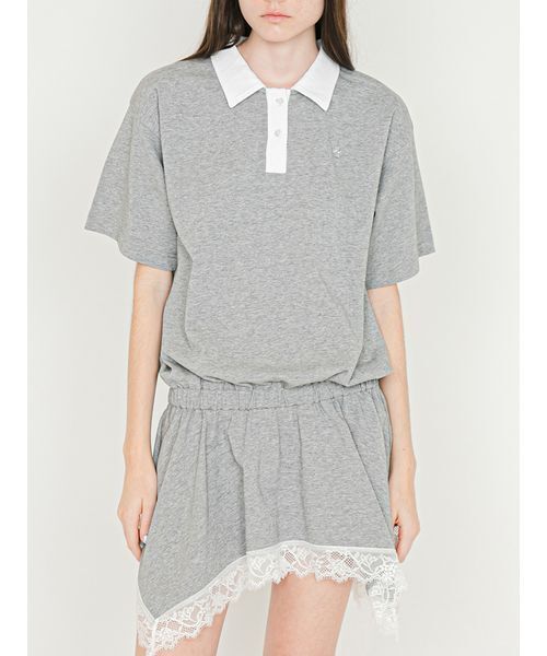 SORIN(ソリン )の「Rugger Mini Dress/ラガーミニドレス(ワンピース・レディース・その他/グレー/ダークネイビー・38)」の1枚目の写真