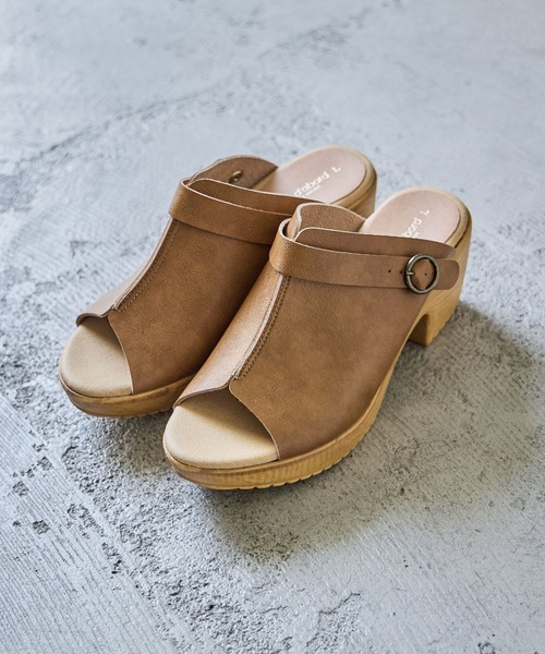 Fashion Letter(ファッションレター)の「日本製 2wayオープントゥウェッジサボサンダル 痛くないサンダル(サンダル・レディース・アイボリー/キャメル/ブラック/ベージュ系その他・LL/L/M/S)」の15枚目の写真