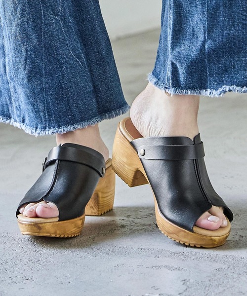 Fashion Letter(ファッションレター)の「日本製 2wayオープントゥウェッジサボサンダル 痛くないサンダル(サンダル・レディース・アイボリー/キャメル/ブラック/ベージュ系その他・LL/L/M/S)」の19枚目の写真
