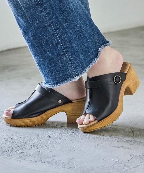 Fashion Letter(ファッションレター)の「日本製 2wayオープントゥウェッジサボサンダル 痛くないサンダル(サンダル・レディース・アイボリー/キャメル/ブラック/ベージュ系その他・LL/L/M/S)」の20枚目の写真
