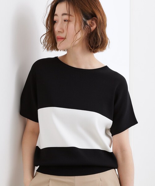 grove(グローブ)の「【シリーズ累計36万枚!名品ニット】やわらかドライタッチ ドルマンニット(ニット/セーター・レディース・ホワイト系5/ブラック系4/オフホワイト/シルバー/ピンク系/ブラウン系その他/ブルーグリーン/ブラック・03/02/05/04/01)」の4枚目の写真