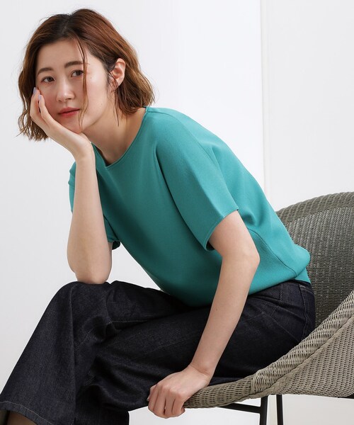 grove(グローブ)の「【シリーズ累計36万枚!名品ニット】やわらかドライタッチ ドルマンニット(ニット/セーター・レディース・ホワイト系5/ブラック系4/オフホワイト/シルバー/ピンク系/ブラウン系その他/ブルーグリーン/ブラック・03/02/05/04/01)」の16枚目の写真