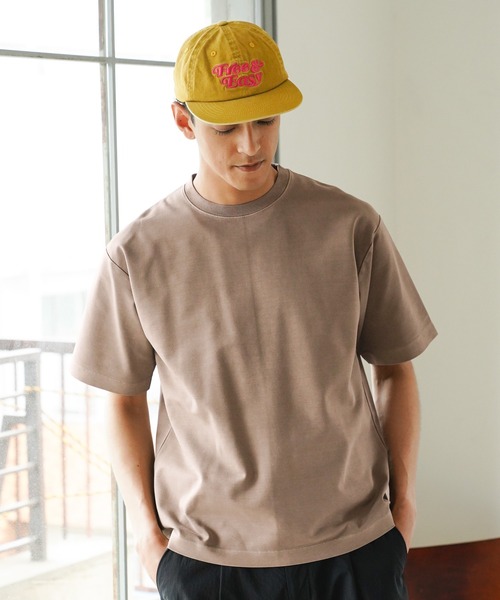 BAYFLOW(ベイフロー)の「シルケットピグメントTシャツ(Tシャツ/カットソー・メンズ・ブラウン/ブルー/ホワイト/ブラック・LARGE/MEDIUM/SMALL)」の1枚目の写真