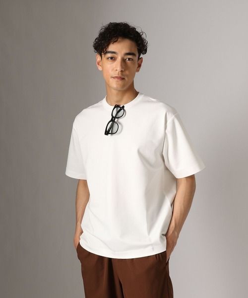BAYFLOW(ベイフロー)の「シルケットピグメントTシャツ(Tシャツ/カットソー・メンズ・ブラウン/ブルー/ホワイト/ブラック・LARGE/MEDIUM/SMALL)」の2枚目の写真
