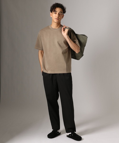 BAYFLOW(ベイフロー)の「シルケットピグメントTシャツ(Tシャツ/カットソー・メンズ・ブラウン/ブルー/ホワイト/ブラック・LARGE/MEDIUM/SMALL)」の7枚目の写真