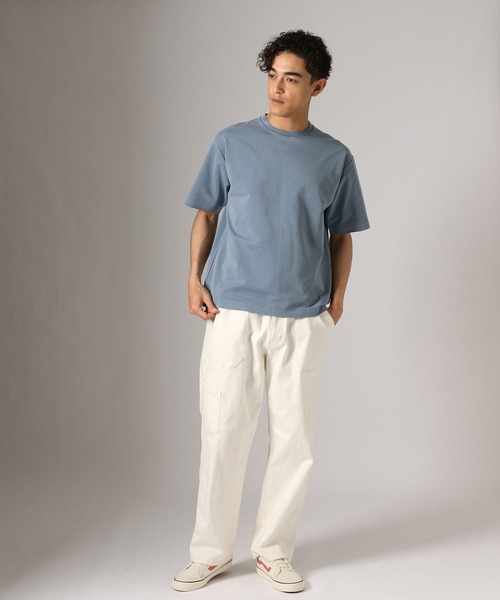 BAYFLOW(ベイフロー)の「シルケットピグメントTシャツ(Tシャツ/カットソー・メンズ・ブラウン/ブルー/ホワイト/ブラック・LARGE/MEDIUM/SMALL)」の8枚目の写真