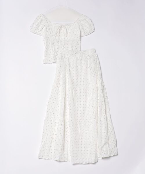 frunco(フランコ)の「【ZOZOTOWN限定】シュシュ付きセットアップ(セットアップ・レディース・ホワイト/アイボリー/ブルー/ブラック・FREE)」の5枚目の写真