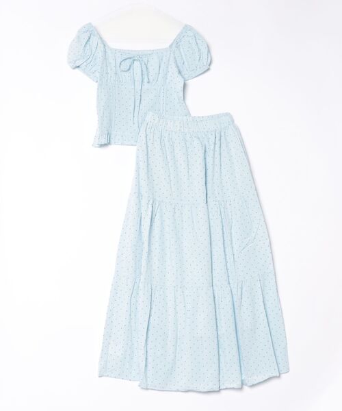 frunco(フランコ)の「【ZOZOTOWN限定】シュシュ付きセットアップ(セットアップ・レディース・ホワイト/アイボリー/ブルー/ブラック・FREE)」の7枚目の写真