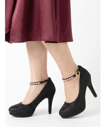 DULCIS REGALO（ドルキス レガロ）の「ElvisLuce(エルビスルーチェ)11cmヒールパールストラップオケージョンパンプス（パンプス）」