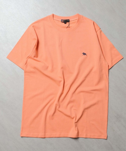 POLOCHAMPS(ポロチャンプス)の「POLOCHAMPS(ポロチャンプス) 胸刺繍 半袖Tシャツ(Tシャツ/カットソー・メンズ・オフホワイト/杢グレー/ダークグリーン/ブラック/ベージュ/オレンジ/ネイビー/チャコール・M/L/XL)」の8枚目の写真