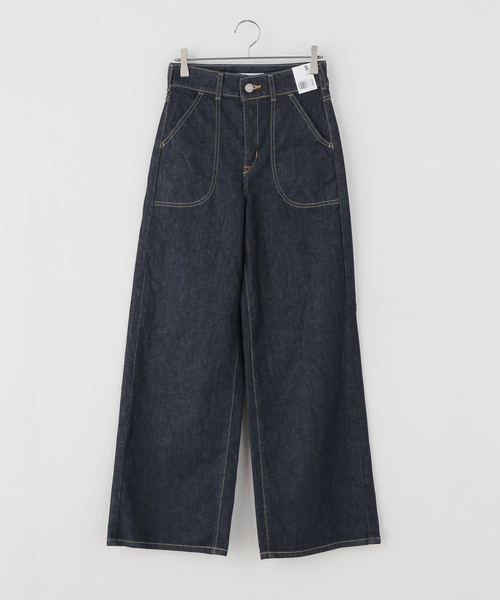 U by SPICK&SPAN（ユーバイスピックアンドスパン）の「《追加》SOMETHING LISA LACE UP WIDE 2（デニムパンツ・レディース・ネイビー・LARGE/MEDIUM/SMALL/X-SMALL）」の16枚目の写真