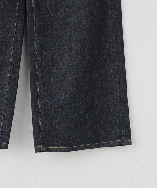 U by SPICK&SPAN（ユーバイスピックアンドスパン）の「《追加》SOMETHING LISA LACE UP WIDE 2（デニムパンツ・レディース・ネイビー・LARGE/MEDIUM/SMALL/X-SMALL）」の11枚目の写真