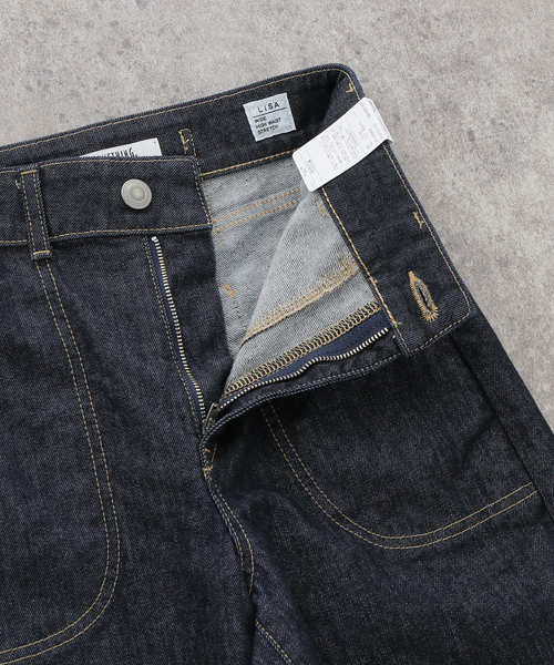U by SPICK&SPAN（ユーバイスピックアンドスパン）の「《追加》SOMETHING LISA LACE UP WIDE 2（デニムパンツ・レディース・ネイビー・LARGE/MEDIUM/SMALL/X-SMALL）」の10枚目の写真