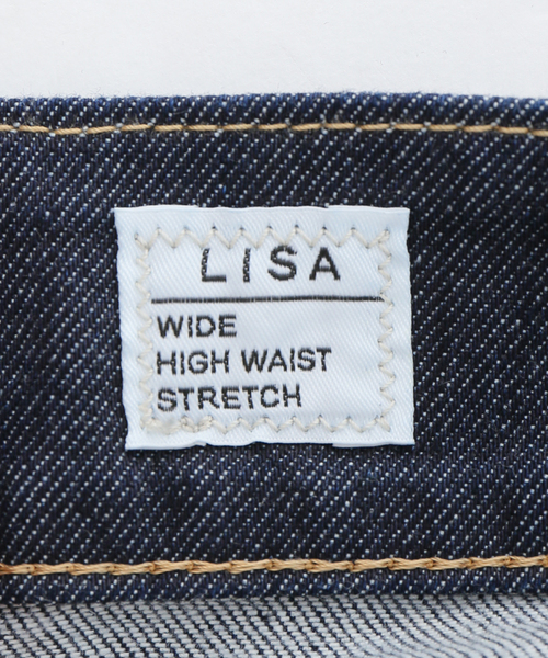 U by SPICK&SPAN（ユーバイスピックアンドスパン）の「《追加》SOMETHING LISA LACE UP WIDE 2（デニムパンツ・レディース・ネイビー・LARGE/MEDIUM/SMALL/X-SMALL）」の8枚目の写真