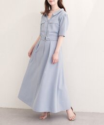 natural couture | スキッパーミリタリーワンピース(ワンピース)