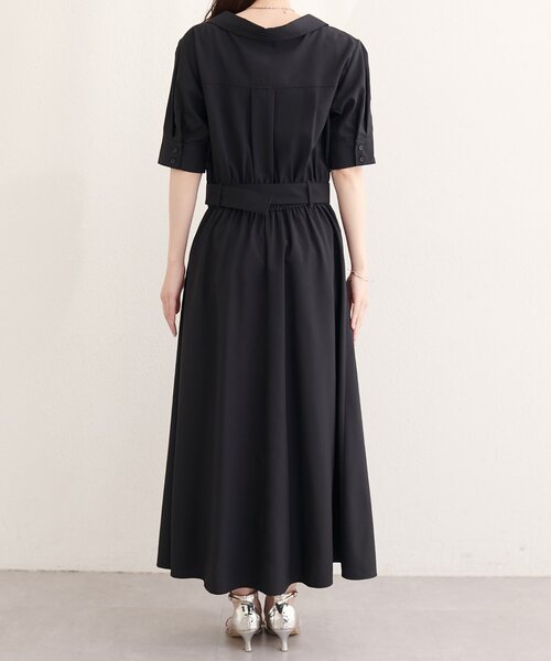natural couture(ナチュラルクチュール)の「スキッパーミリタリーワンピース(ワンピース・レディース・ブラック/サックスブルー/ライトベージュ/ピンク/ミント・FREE)」の7枚目の写真