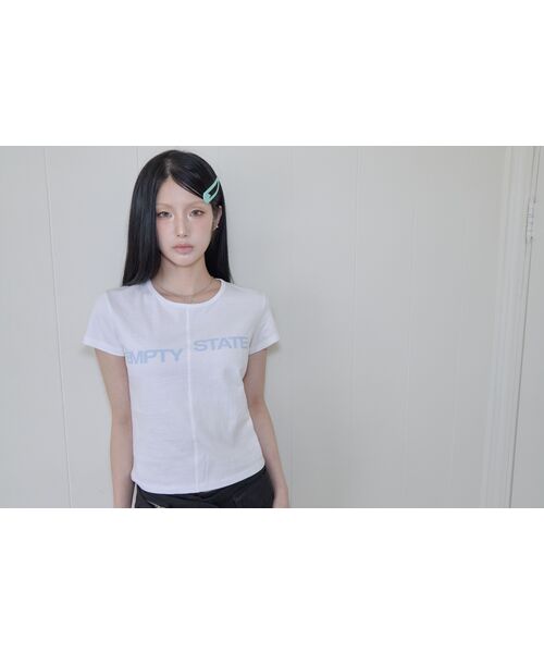 41PRAY(サイルプレイ)の「Center Split Graphic Tee / White(Tシャツ/カットソー・レディース・ホワイト・OS)」の1枚目の写真