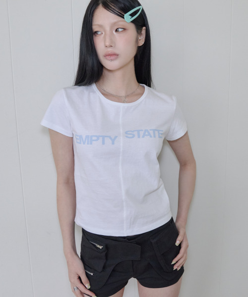 41PRAY(サイルプレイ)の「Center Split Graphic Tee / White(Tシャツ/カットソー・レディース・ホワイト・OS)」の3枚目の写真