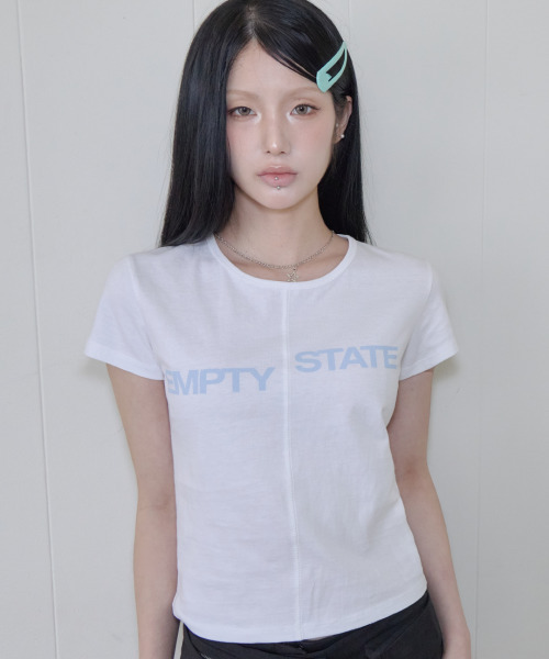 41PRAY(サイルプレイ)の「Center Split Graphic Tee / White(Tシャツ/カットソー・レディース・ホワイト・OS)」の4枚目の写真