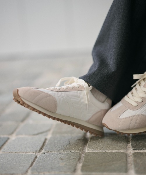 LAULEN(ローレン)の「mixed material stitch low sneakers /異素材ミックスステッチロースニーカー(スニーカー・レディース・ベージュ/ブラウン/ホワイト・23cm/24cm/25cm)」の10枚目の写真