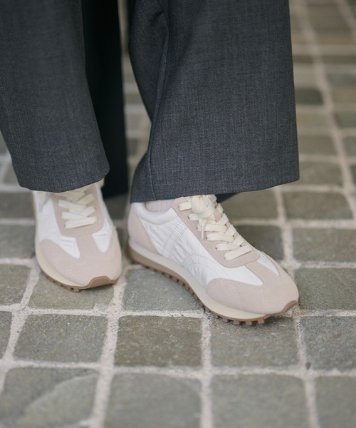 LAULEN(ローレン)の「mixed material stitch low sneakers /異素材ミックスステッチロースニーカー(スニーカー・レディース・ベージュ/ブラウン/ホワイト・23cm/24cm/25cm)」の12枚目の写真