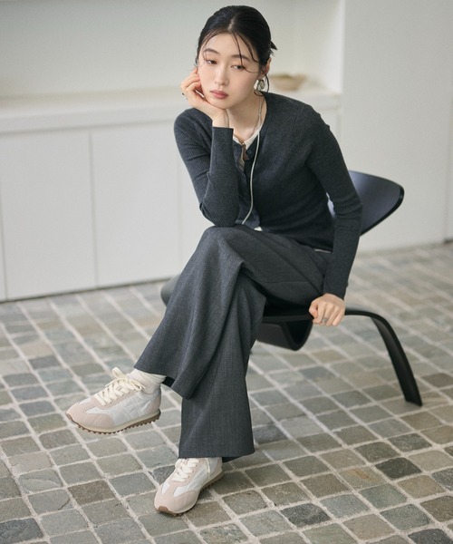 LAULEN(ローレン)の「mixed material stitch low sneakers /異素材ミックスステッチロースニーカー(スニーカー・レディース・ベージュ/ブラウン/ホワイト・23cm/24cm/25cm)」の14枚目の写真