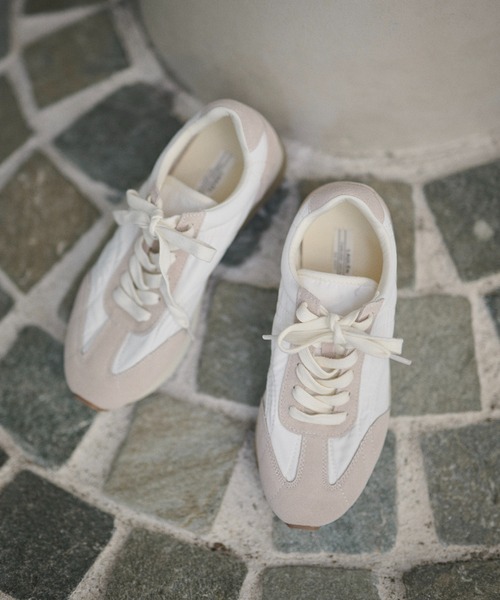 LAULEN(ローレン)の「mixed material stitch low sneakers /異素材ミックスステッチロースニーカー(スニーカー・レディース・ベージュ/ブラウン/ホワイト・23cm/24cm/25cm)」の18枚目の写真