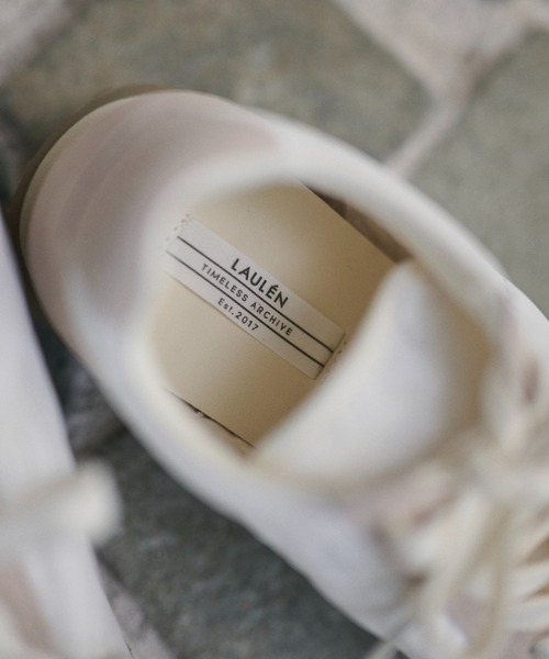 LAULEN(ローレン)の「mixed material stitch low sneakers /異素材ミックスステッチロースニーカー(スニーカー・レディース・ベージュ/ブラウン/ホワイト・23cm/24cm/25cm)」の19枚目の写真