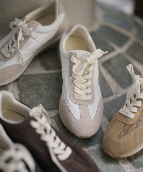 LAULEN(ローレン)の「mixed material stitch low sneakers /異素材ミックスステッチロースニーカー(スニーカー・レディース・ベージュ/ブラウン/ホワイト・23cm/24cm/25cm)」の20枚目の写真