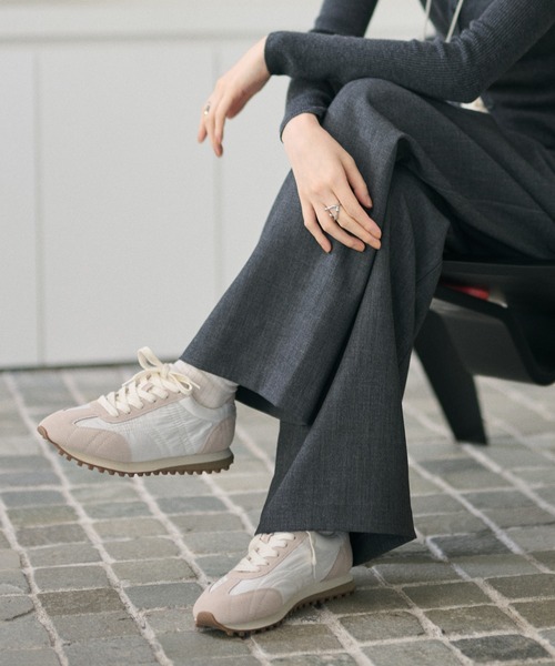 LAULEN(ローレン)の「mixed material stitch low sneakers /異素材ミックスステッチロースニーカー(スニーカー・レディース・ベージュ/ブラウン/ホワイト・23cm/24cm/25cm)」の13枚目の写真