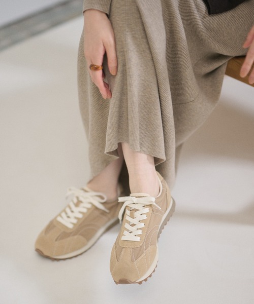 LAULEN(ローレン)の「mixed material stitch low sneakers /異素材ミックスステッチロースニーカー(スニーカー・レディース・ベージュ/ブラウン/ホワイト・23cm/24cm/25cm)」の22枚目の写真
