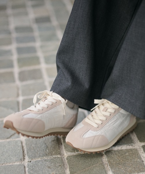 LAULEN(ローレン)の「mixed material stitch low sneakers /異素材ミックスステッチロースニーカー(スニーカー・レディース・ベージュ/ブラウン/ホワイト・23cm/24cm/25cm)」の9枚目の写真