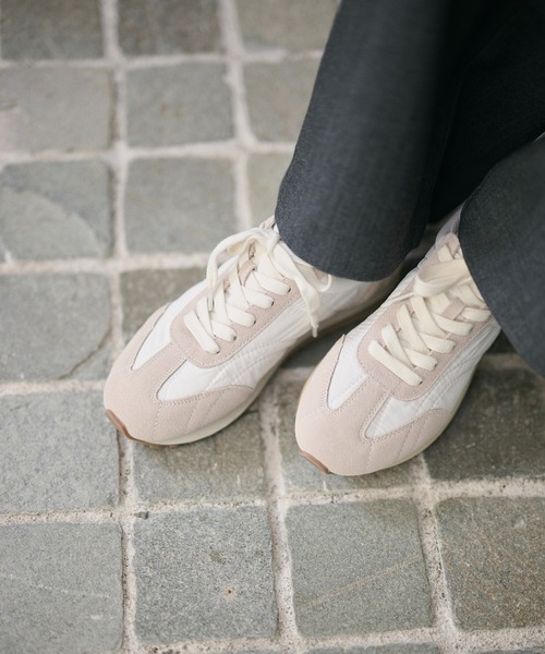 LAULEN(ローレン)の「mixed material stitch low sneakers /異素材ミックスステッチロースニーカー(スニーカー・レディース・ベージュ/ブラウン/ホワイト・23cm/24cm/25cm)」の11枚目の写真