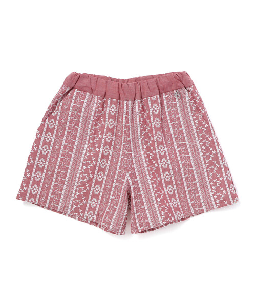 BeBe(ベベ)の「【お揃い】シャンブレーレース刺しゅうストライプショートパンツ(その他パンツ・キッズ・レッド系その他/ブルー系その他・110cm/120cm/140cm/150cm/130cm)」の19枚目の写真